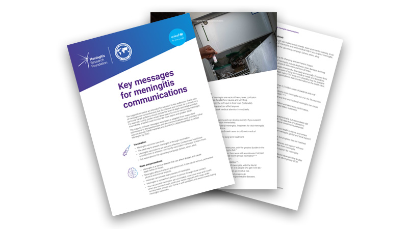 Read the Key messages for meningitis communications PDF Key messages for meningitis communications front cover